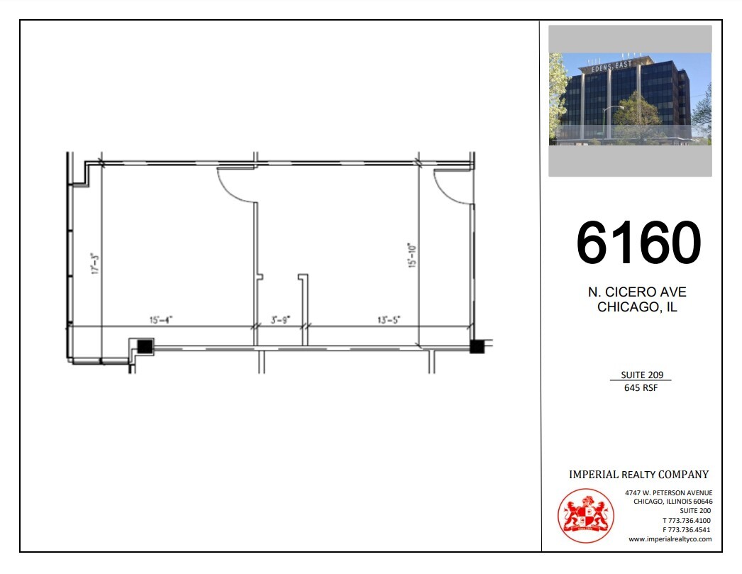 6160 N Cicero Ave, Chicago, IL for lease Floor Plan- Image 1 of 3