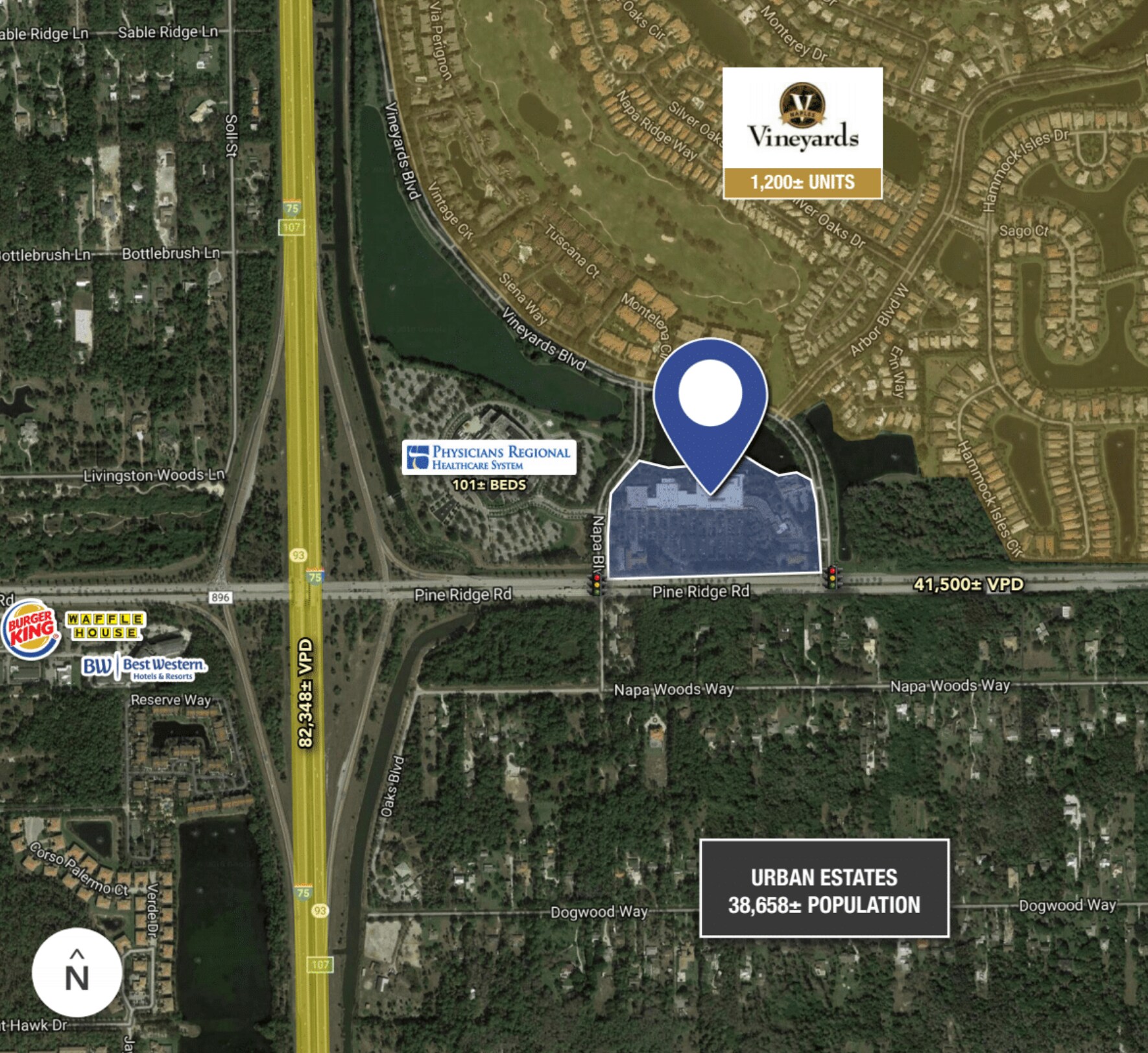 6029 Pine Ridge Rd, Naples, FL for sale Aerial- Image 1 of 1