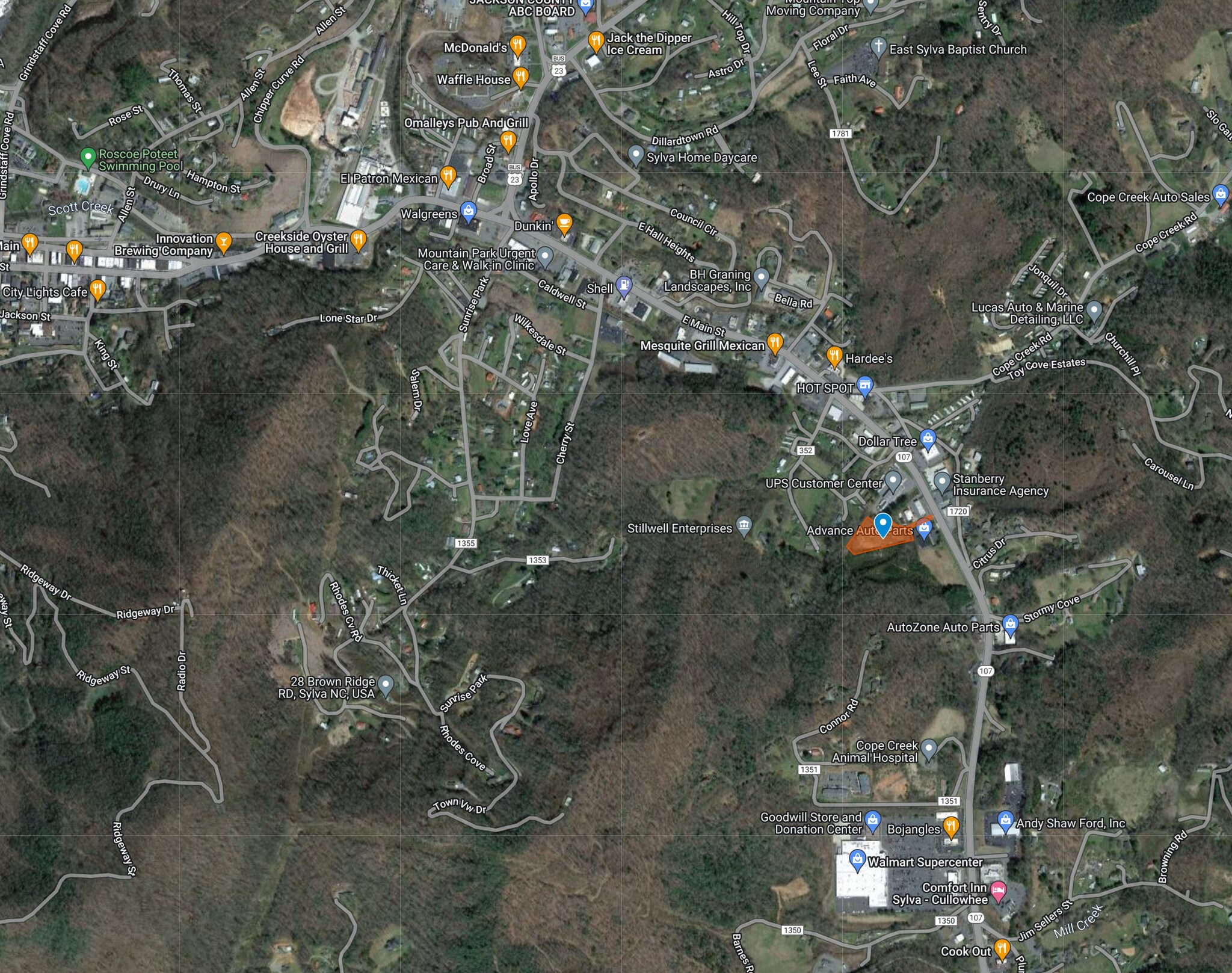 E Main St, Sylva, NC for sale Aerial- Image 1 of 1