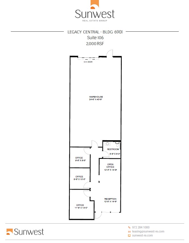 6901 K Ave, Plano, TX for lease Floor Plan- Image 1 of 1