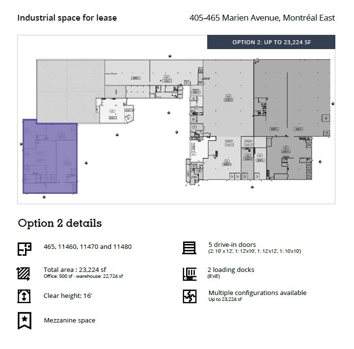 405-465 Av Marien, Montréal-Est, QC for lease Floor Plan- Image 1 of 7