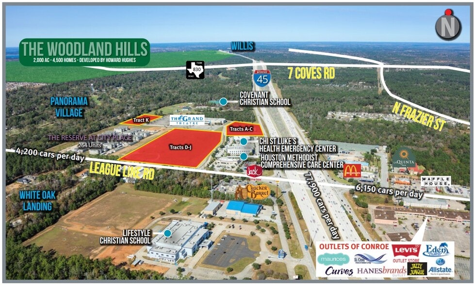 I-45 & League Line Rd, Conroe, TX for sale - Building Photo - Image 1 of 1
