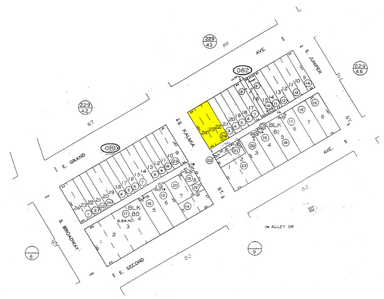 201 E Grand Ave, Escondido, CA for lease - Plat Map - Image 2 of 3