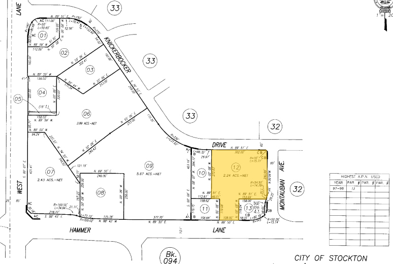 1777 E Hammer Ln, Stockton, CA for lease - Plat Map - Image 2 of 4