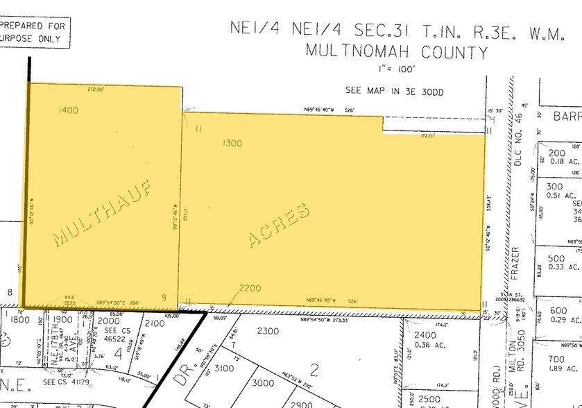 1443-1561 NE 181st Ave, Portland, OR for lease - Plat Map - Image 3 of 11