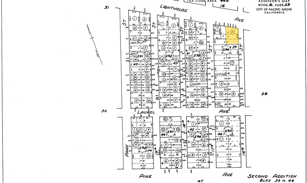 601 Lighthouse Ave, Pacific Grove, CA for lease - Plat Map - Image 2 of 3