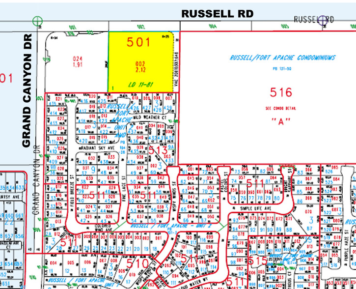 SE Grand Canyon & Russell Rd, Las Vegas, NV for sale - Plat Map - Image 2 of 3