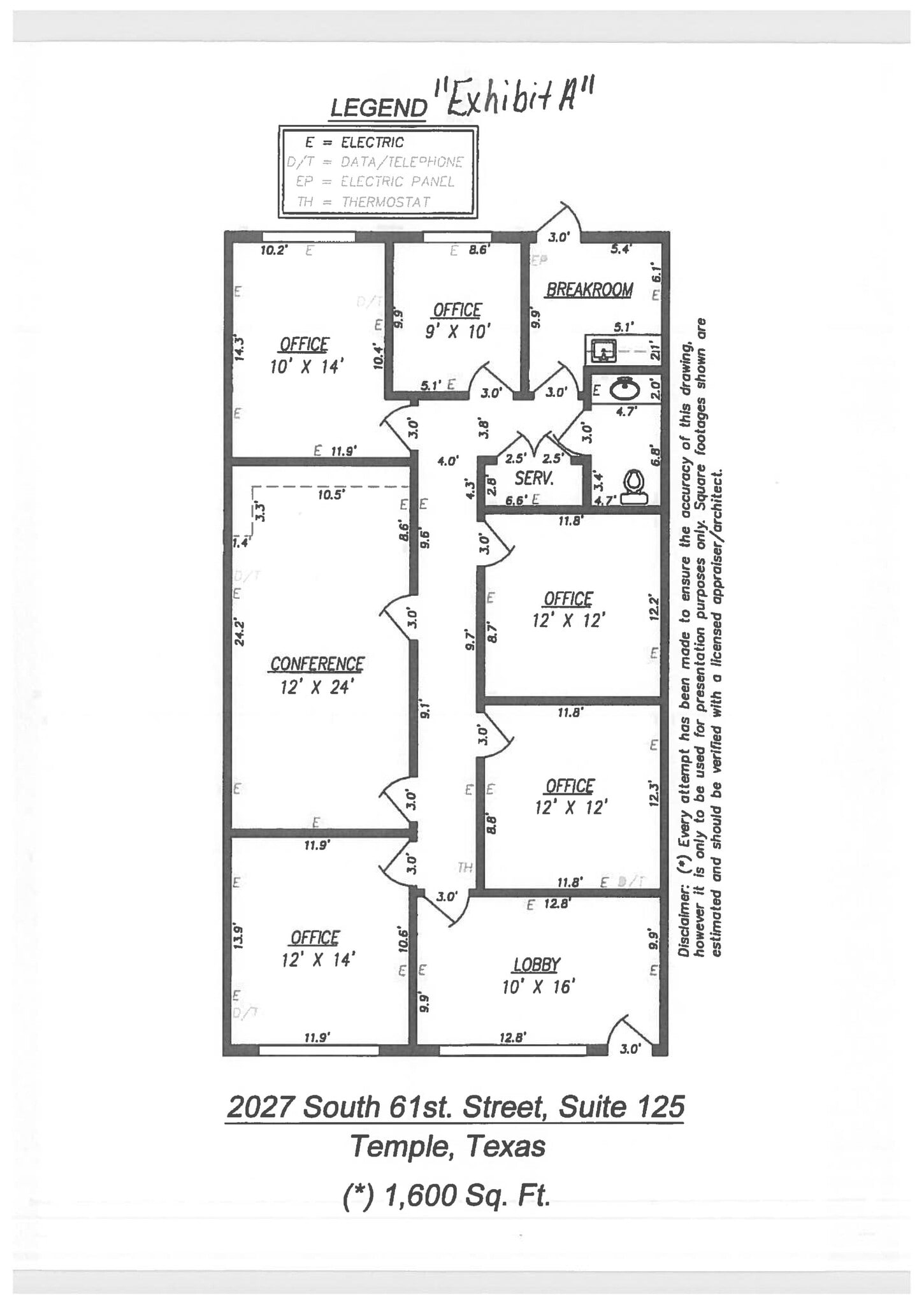 2027 S 61st St, Temple, TX for lease Floor Plan- Image 1 of 1