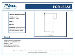 3440 Division St, Metairie, LA for lease Floor Plan- Image 1 of 1