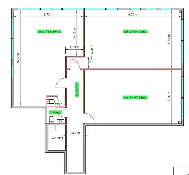 Office in Aubagne for lease - Floor Plan - Image 3 of 3