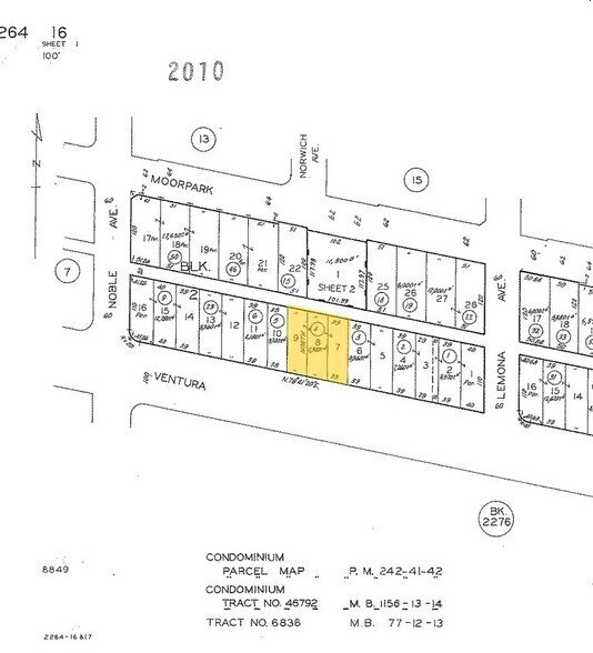 15027 Ventura Blvd, Sherman Oaks, CA for sale - Plat Map - Image 2 of 2