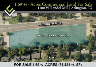 1100 W Randol Mill Rd, Arlington, TX - aerial  map view