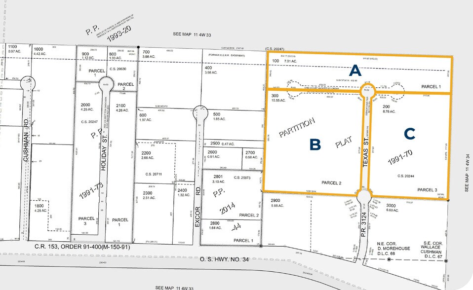 33901-34027 Texas St SW, Albany, OR for sale - Plat Map - Image 3 of 3