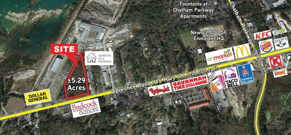 Ogeechee Rd, Savannah, GA for sale - Aerial - Image 1 of 1