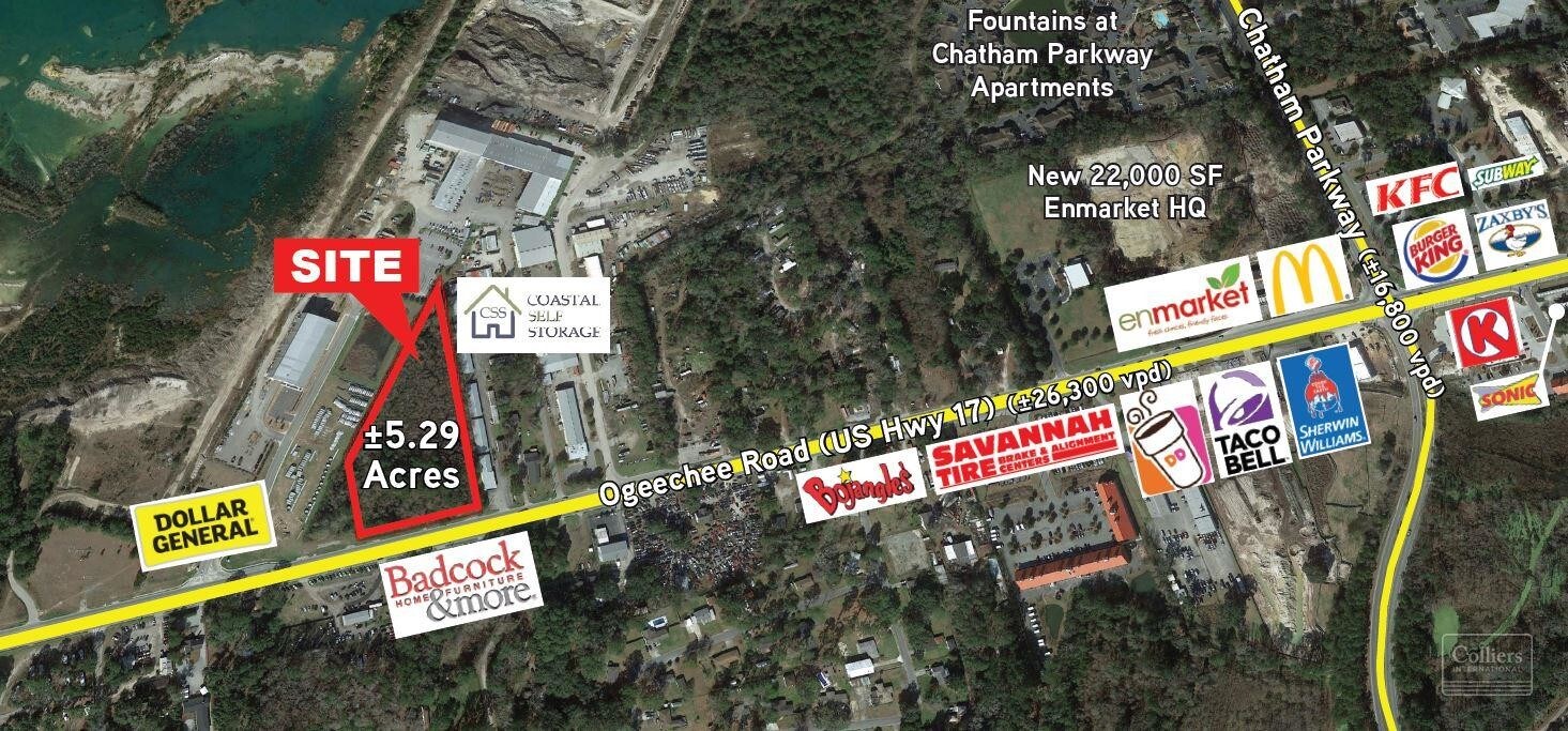 Ogeechee Rd, Savannah, GA for sale Aerial- Image 1 of 1