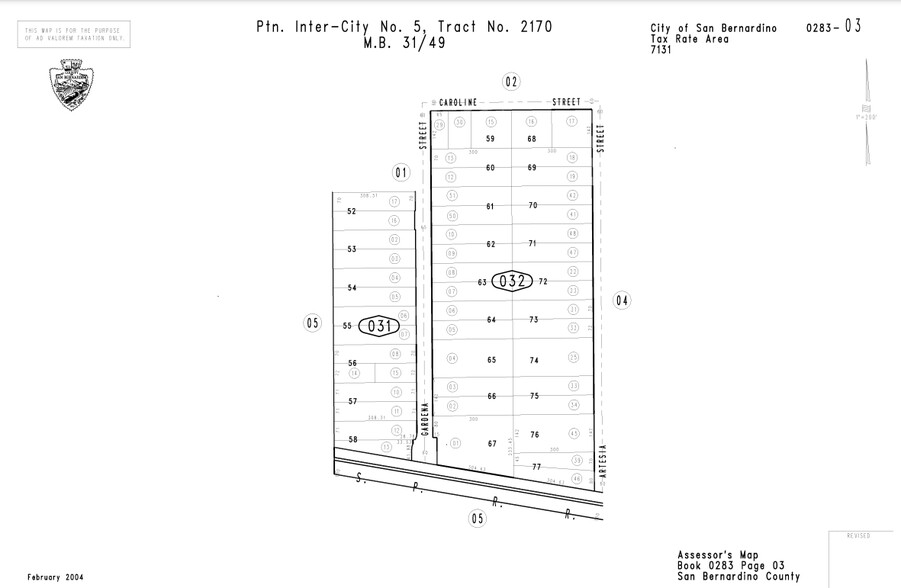 10799 S Artesia St, San Bernardino, CA for lease - Plat Map - Image 2 of 2