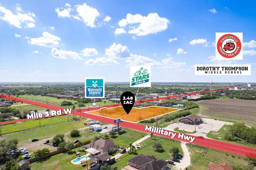 121 Military Hwy, Progreso, TX for sale - Aerial - Image 3 of 8