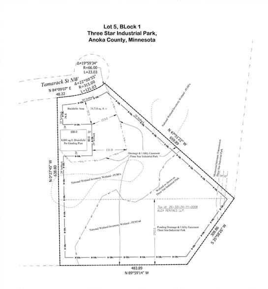 Tamarack St, Oak Grove, MN for sale - Site Plan - Image 2 of 7