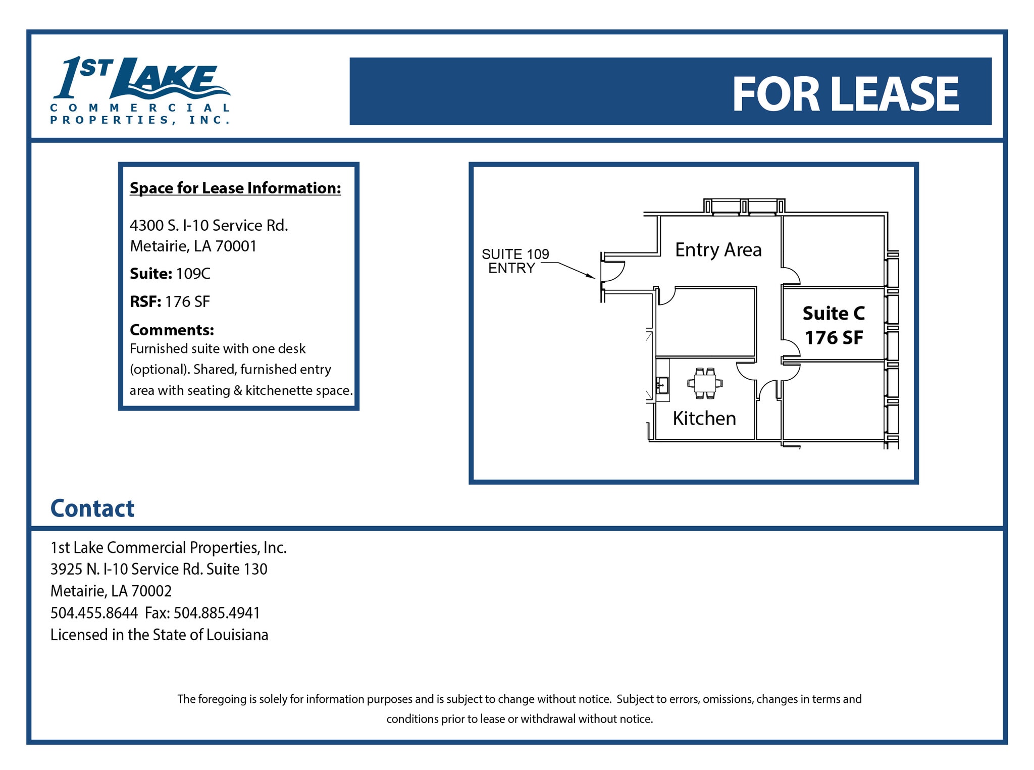 4300 S I-10 Service Rd, Metairie, LA for lease Floor Plan- Image 1 of 1