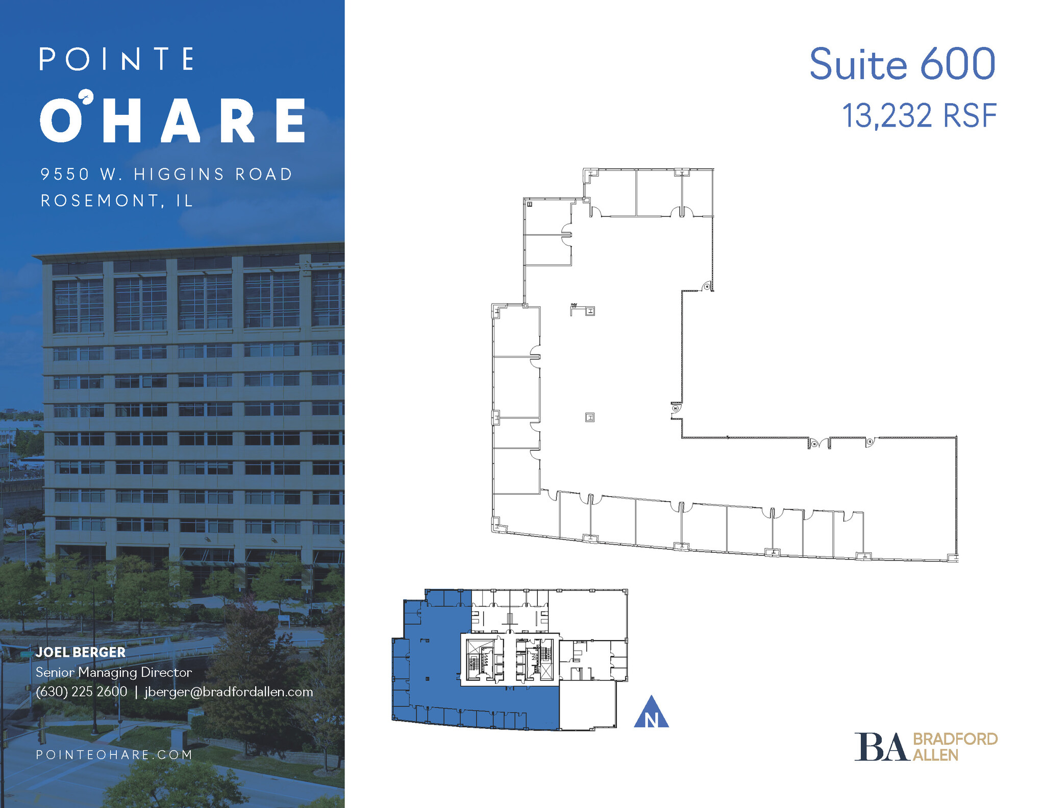 9550 W Higgins Rd, Rosemont, IL for lease Floor Plan- Image 1 of 1