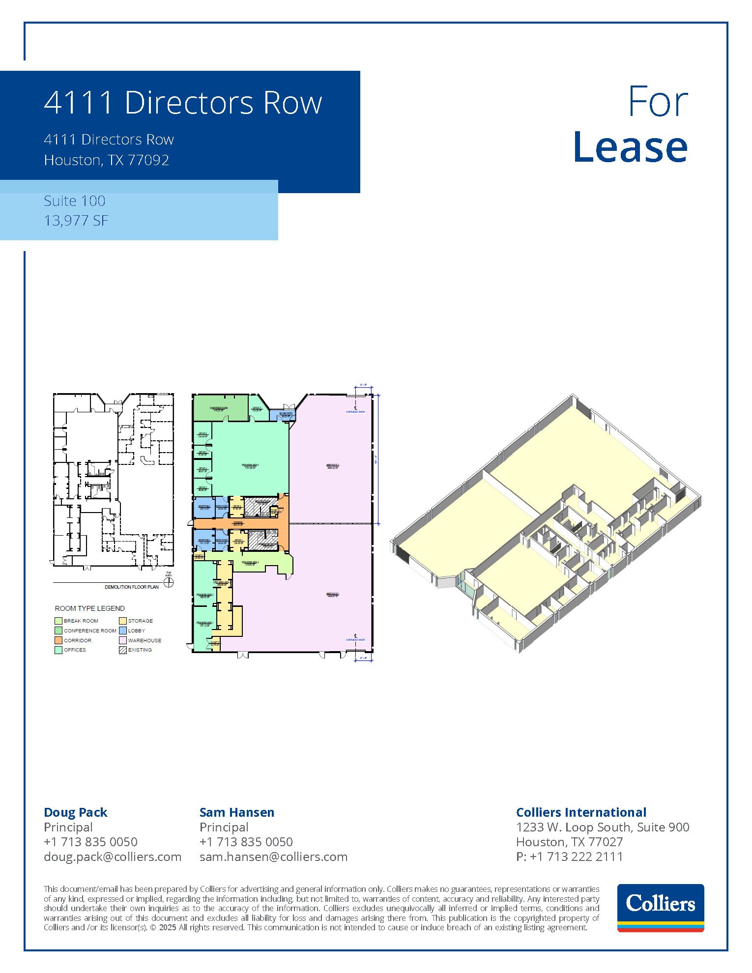 4111 Directors Row, Houston, TX for lease Floor Plan- Image 1 of 1