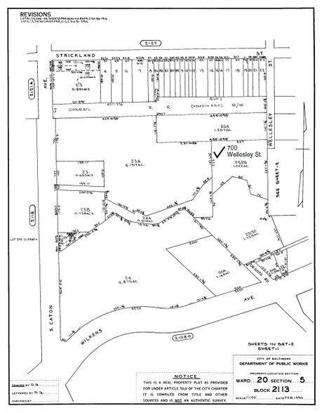 700 Wellesley St, Baltimore, MD for sale - Plat Map - Image 2 of 2