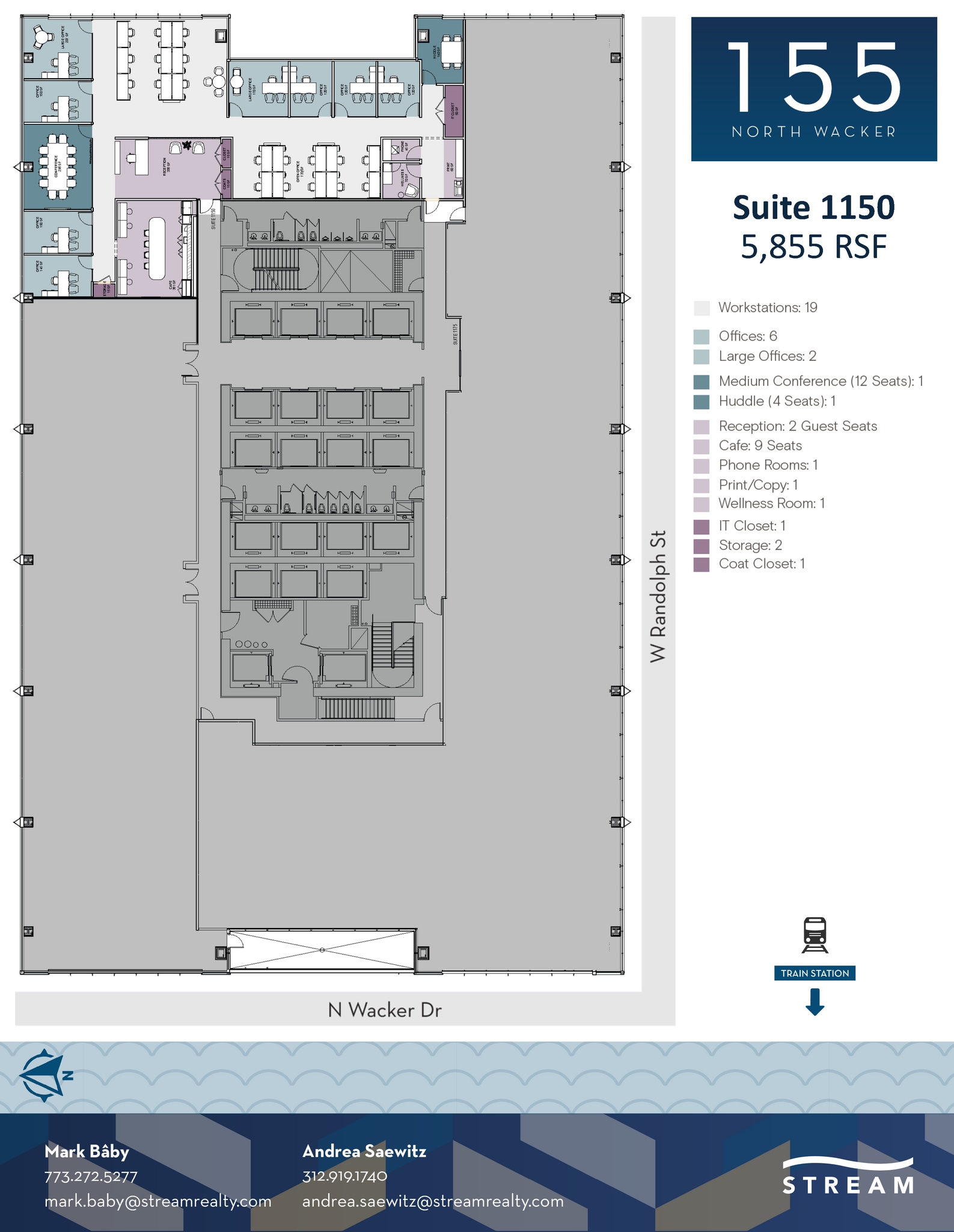 155 N Wacker Dr, Chicago, IL for lease Floor Plan- Image 1 of 1