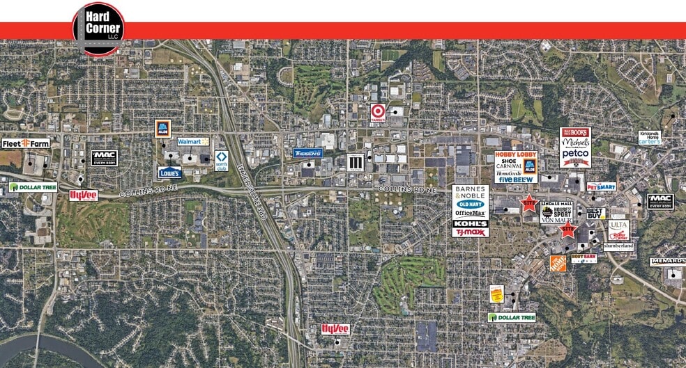 Collins Rd NE Rd, Cedar Rapids, IA for lease - Aerial - Image 2 of 4