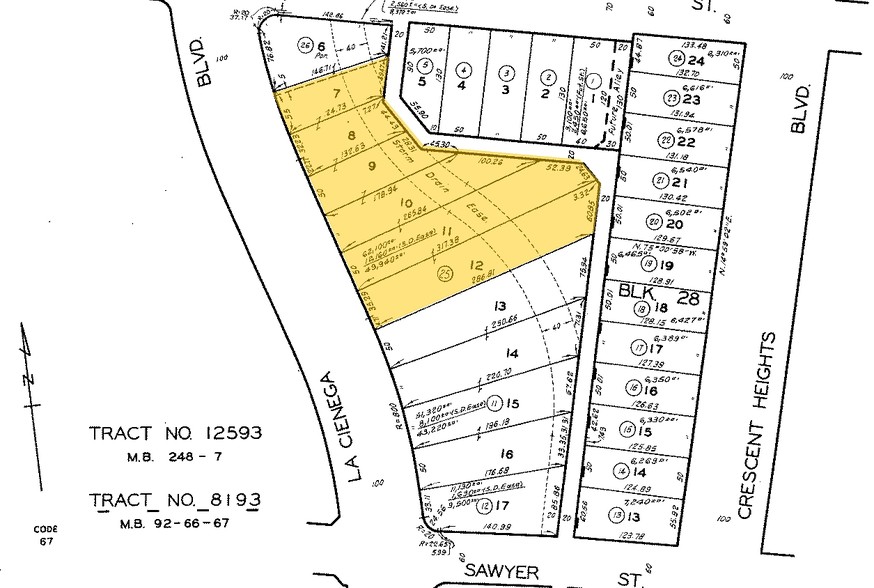 1830 S La Cienega Blvd, Los Angeles, CA for lease - Plat Map - Image 2 of 5