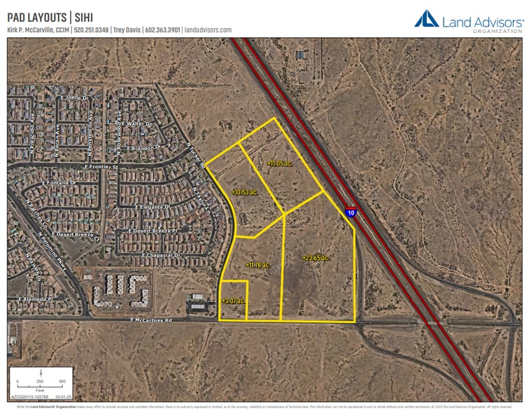 NWC I-10 & McCartney Rd, Casa Grande, AZ for sale - Aerial - Image 2 of 3
