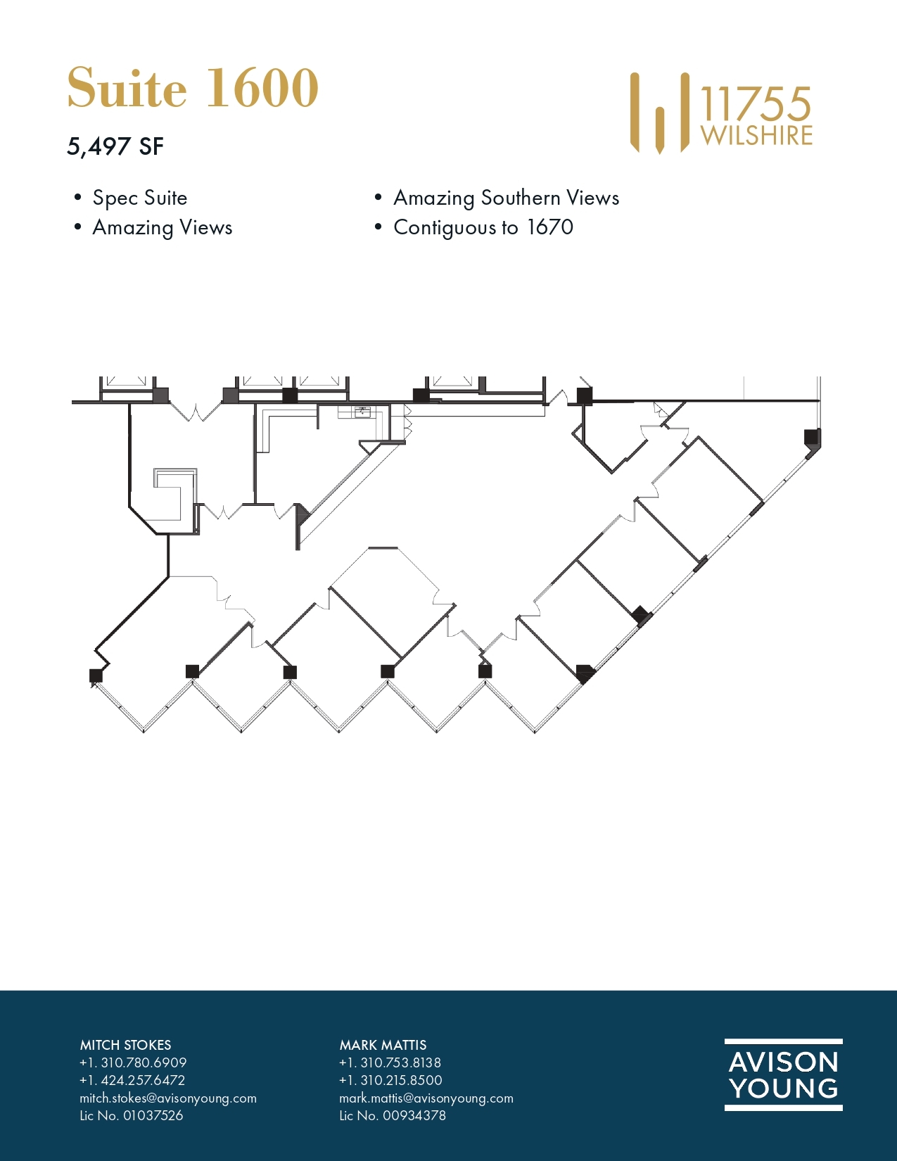 11755 Wilshire Blvd, Los Angeles, CA for lease Floor Plan- Image 1 of 4