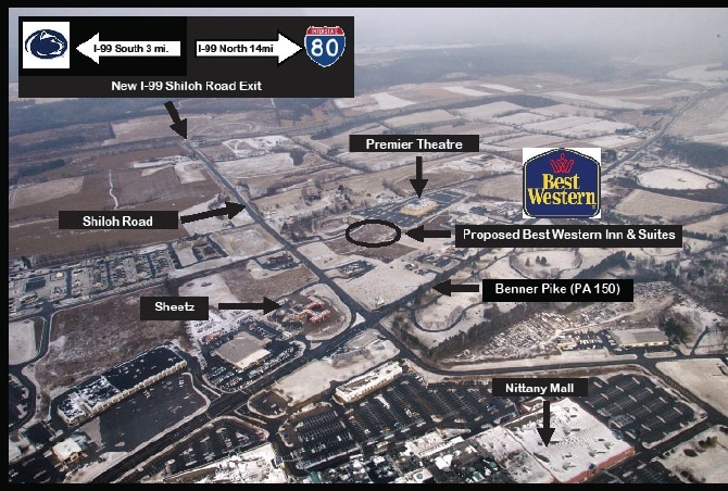 Premiere Dr & Shiloh Rd, State College, PA for sale - Aerial - Image 2 of 17