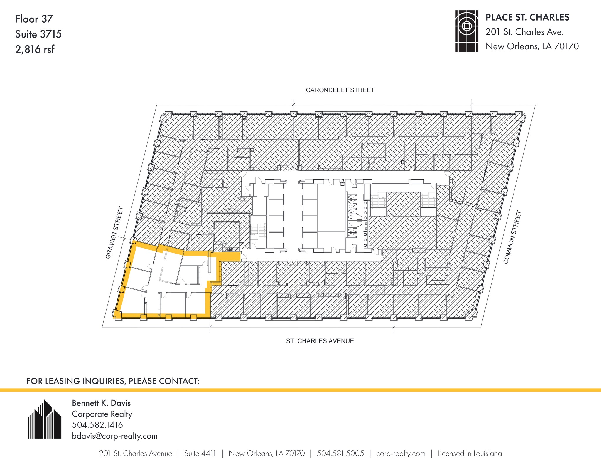 201 St. Charles Ave, New Orleans, LA for lease Site Plan- Image 1 of 1