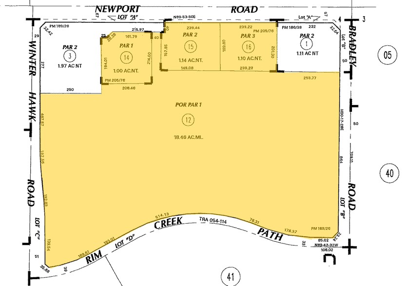 Newport Rd, Menifee, CA for lease - Plat Map - Image 1 of 1