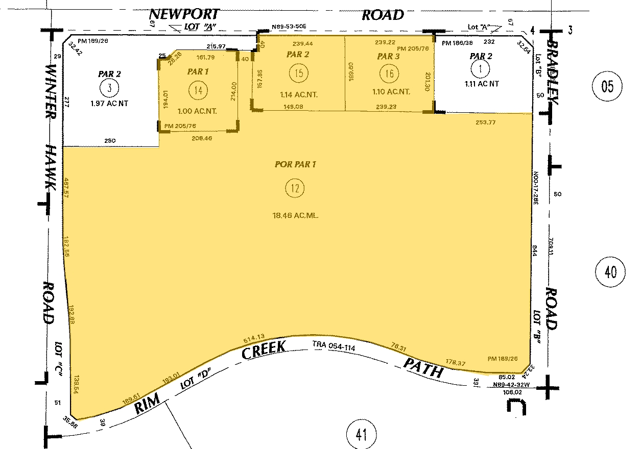 Newport Rd, Menifee, CA for lease Plat Map- Image 1 of 2