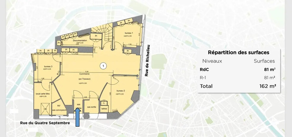 3 Rue Du Quatre Septembre, Paris for lease - Floor Plan - Image 2 of 3