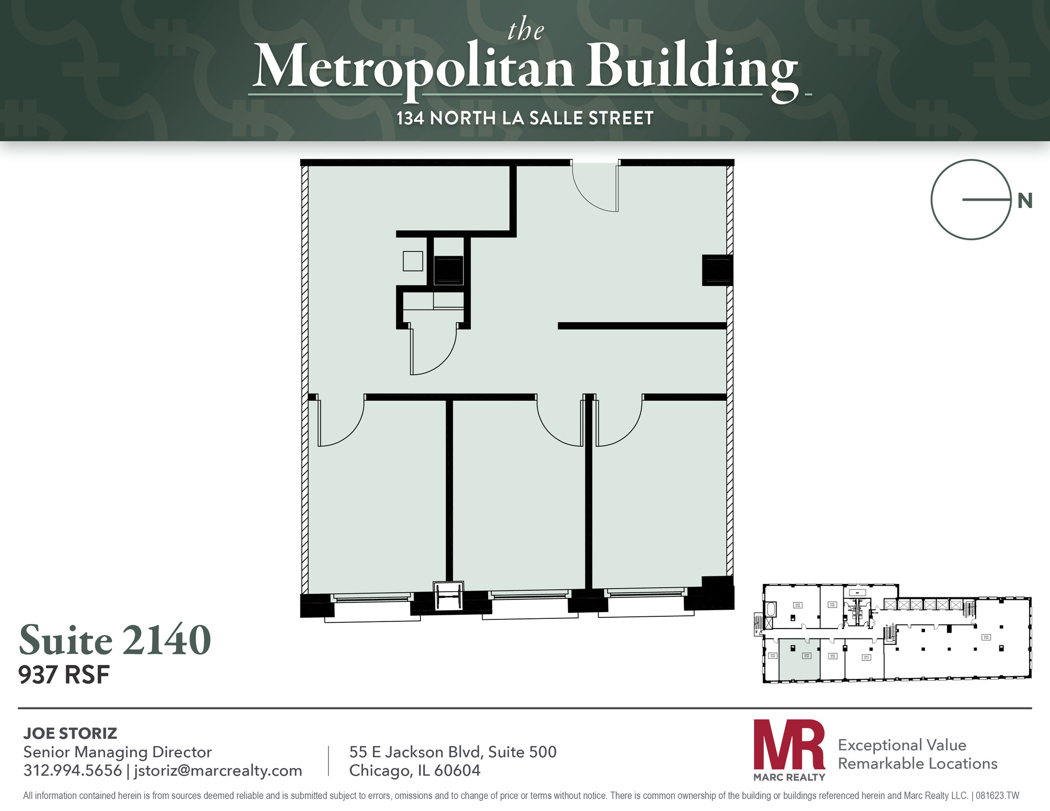 134 N LaSalle St, Chicago, IL for lease Floor Plan- Image 1 of 5