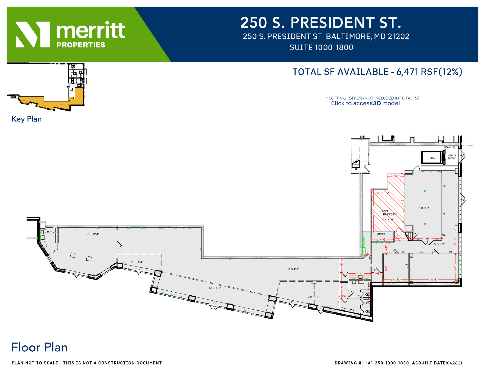 729 E Pratt St, Baltimore, MD for lease Floor Plan- Image 1 of 1