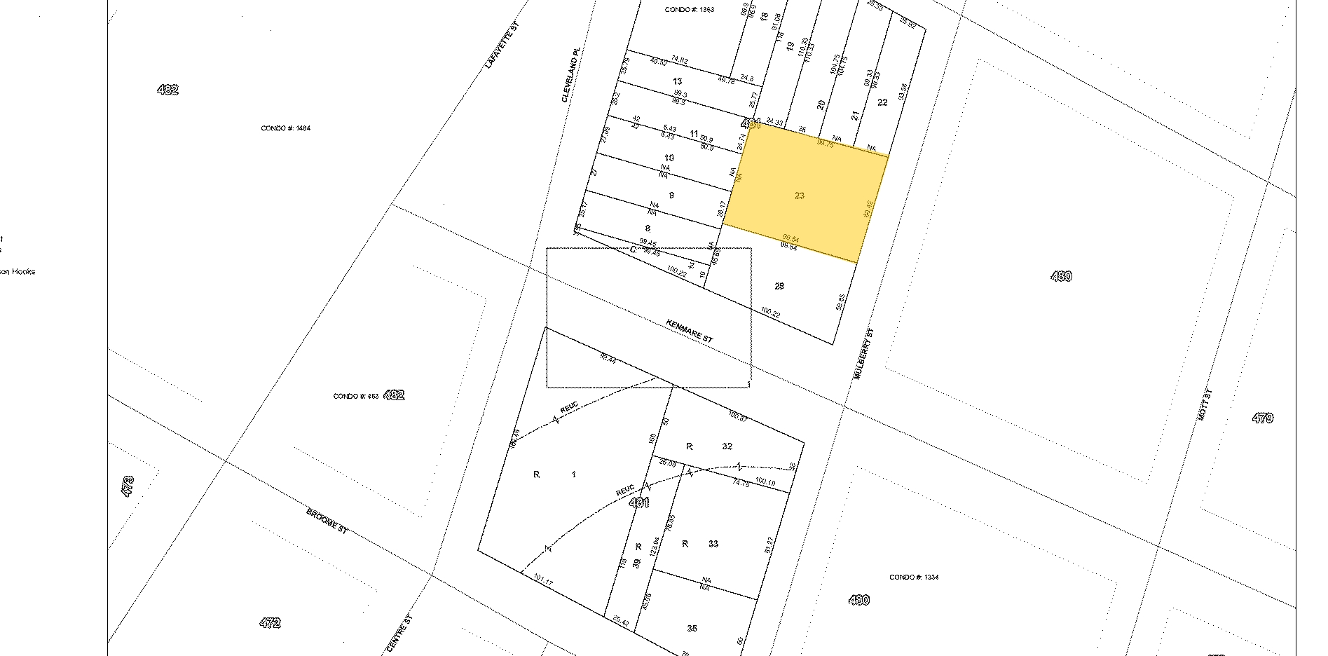 201 Mulberry St, New York, NY for sale Plat Map- Image 1 of 1