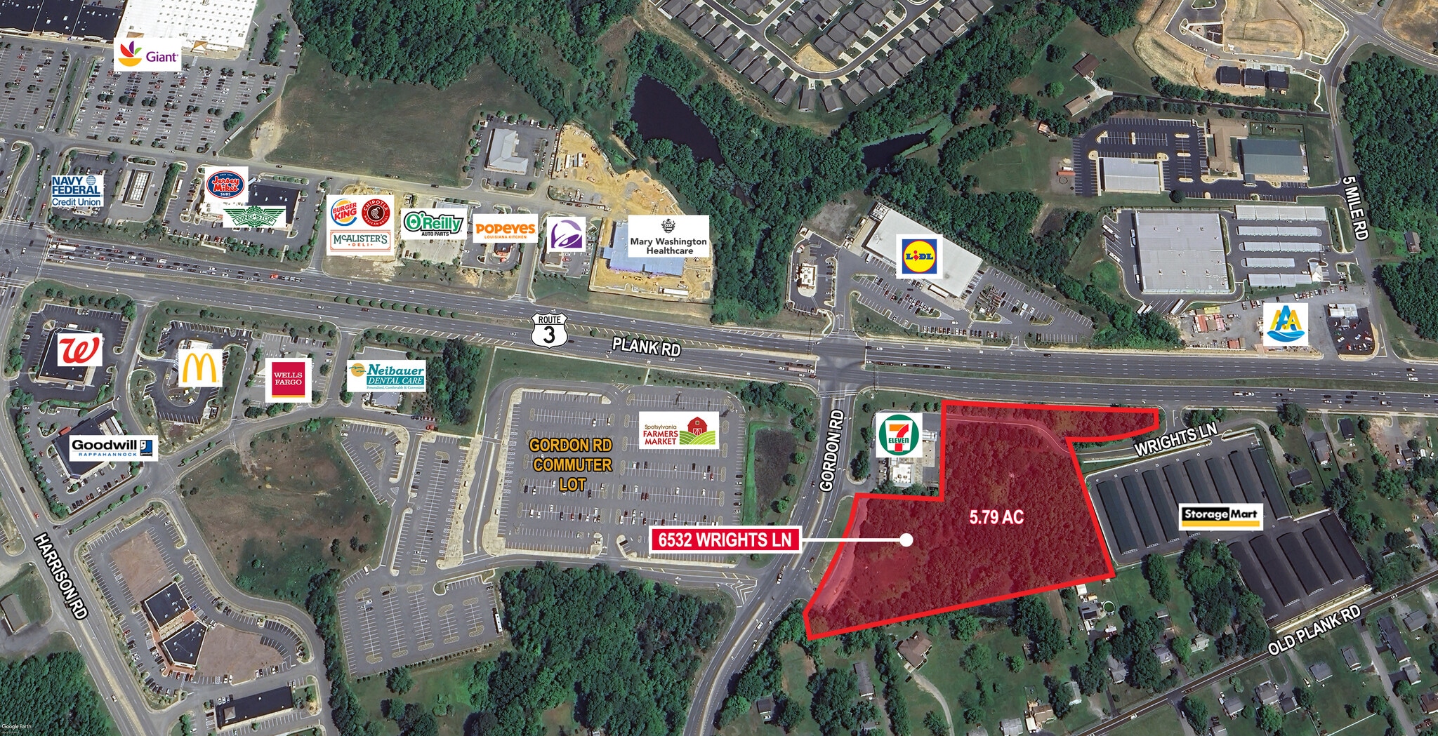 6532 Wrights Ln, Fredericksburg, VA for sale Aerial- Image 1 of 6