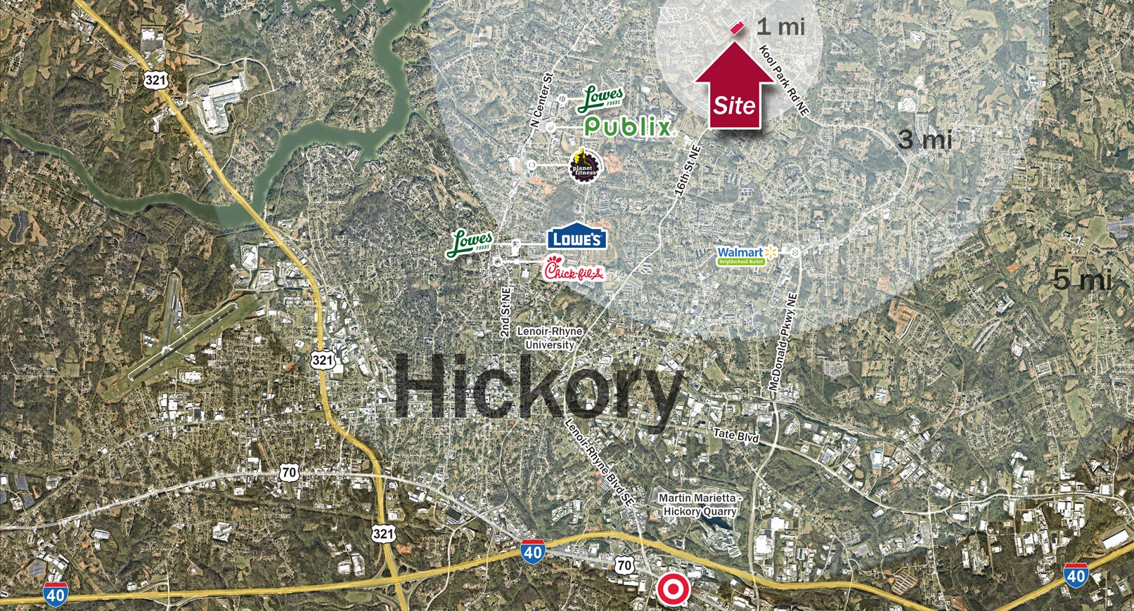 Cloninger Mill Rd NE, Hickory, NC for sale Aerial- Image 1 of 1