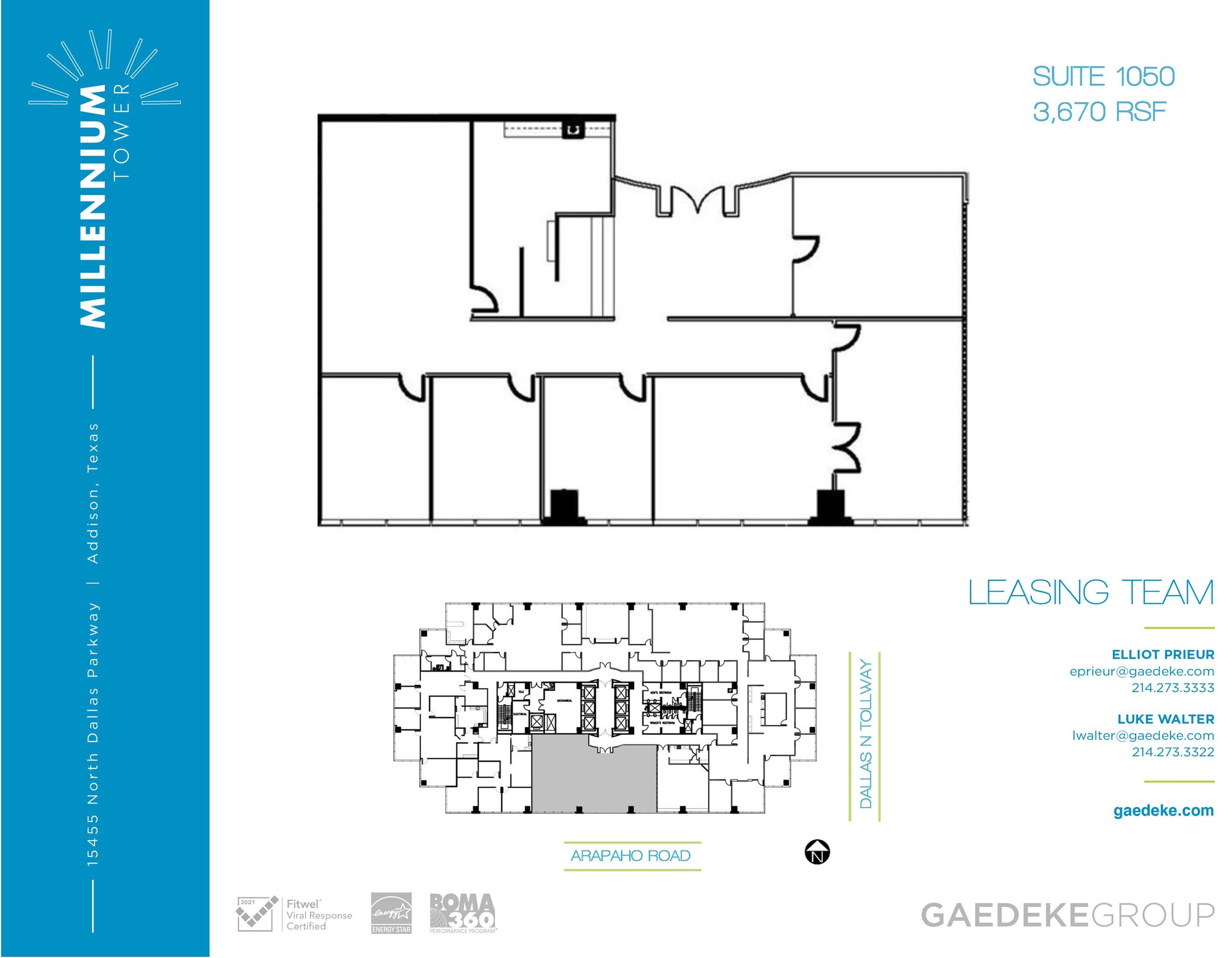 15455 Dallas Pky, Addison, TX for lease Floor Plan- Image 1 of 8