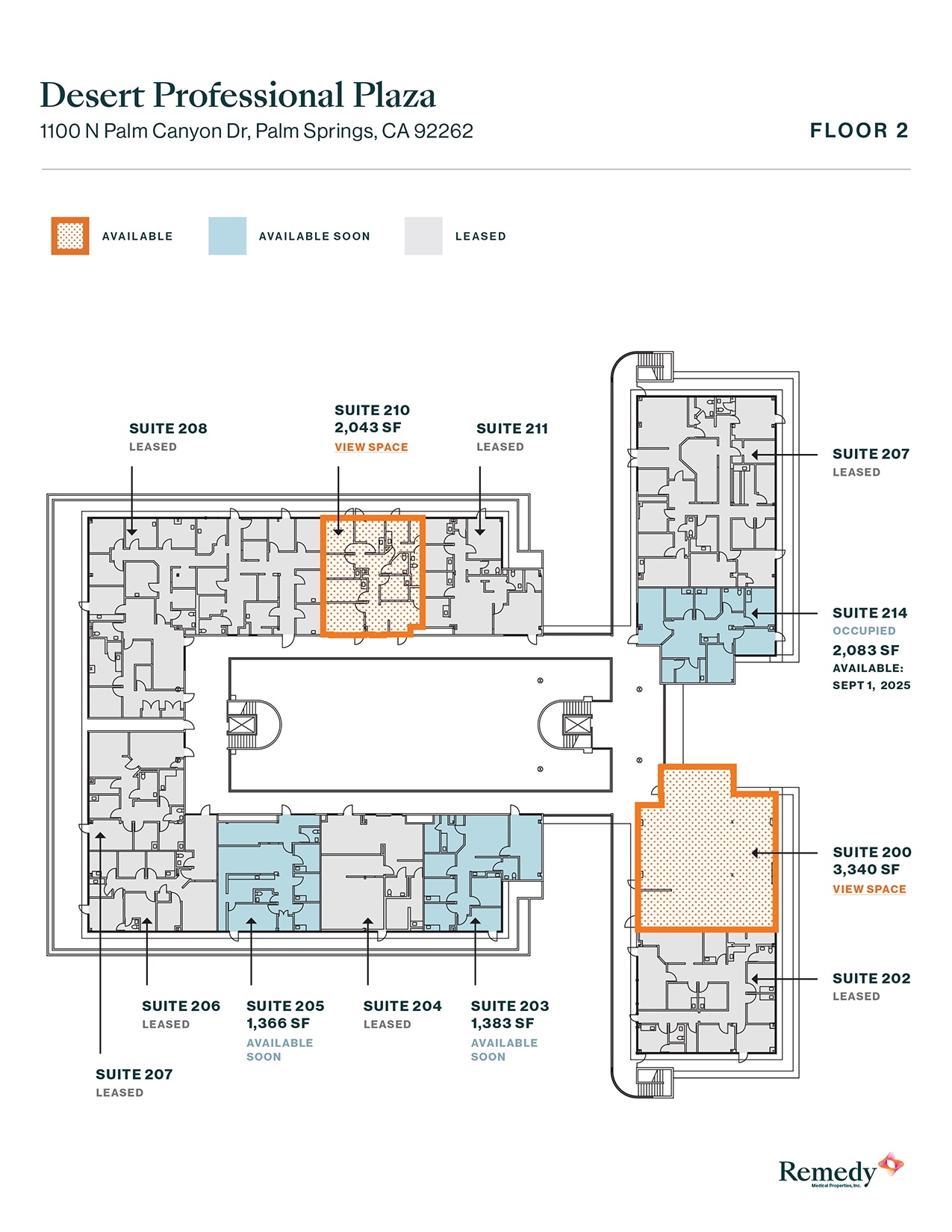 1100 N Palm Canyon Dr, Palm Springs, CA for lease Floor Plan- Image 1 of 2