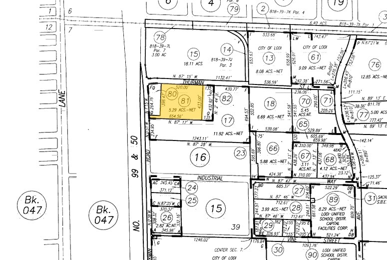 850 Thurman St, Lodi, CA for sale - Plat Map - Image 1 of 1