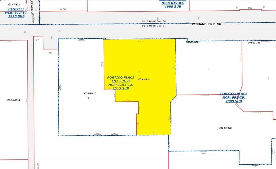 2121 W Chandler Blvd, Chandler, AZ for lease - Plat Map - Image 3 of 10