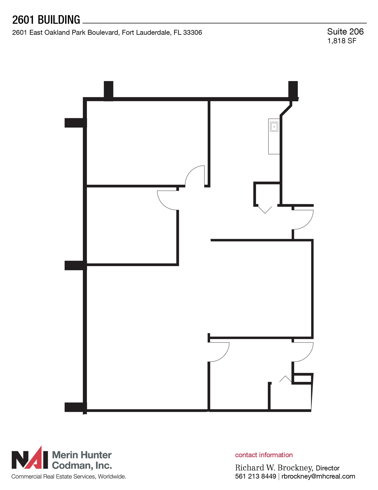 2601 E Oakland Park Blvd, Fort Lauderdale, FL for lease Floor Plan- Image 1 of 1