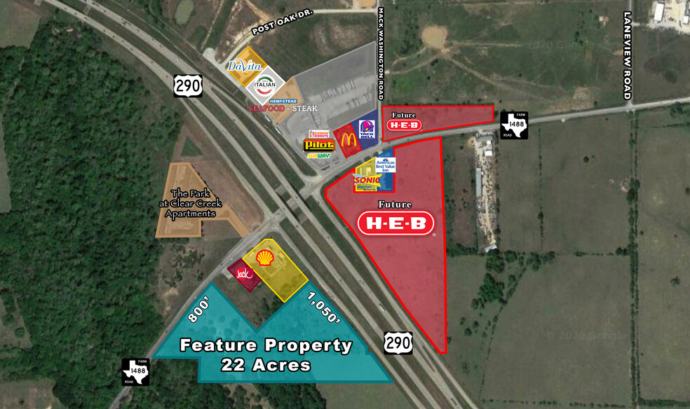 FM 1488 & Highway 290, Hempstead, TX for sale - Building Photo - Image 1 of 13