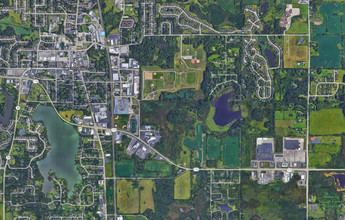 IL Route 173 & Brown Rd, Antioch, IL - aerial  map view