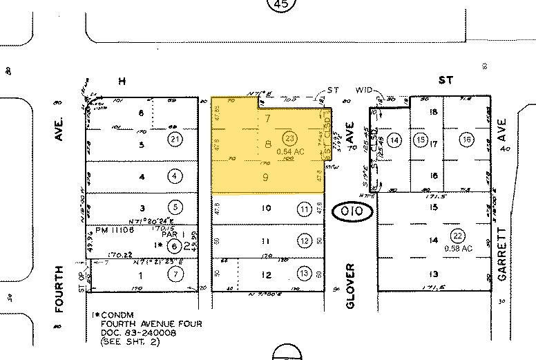 374-384 H St, Chula Vista, CA for lease - Plat Map - Image 2 of 13