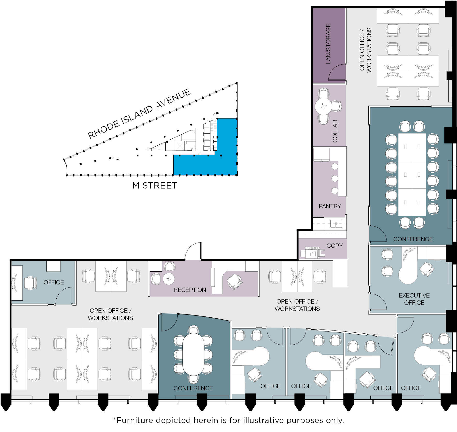 1730 Rhode Island Ave NW, Washington, DC for lease Floor Plan- Image 1 of 1